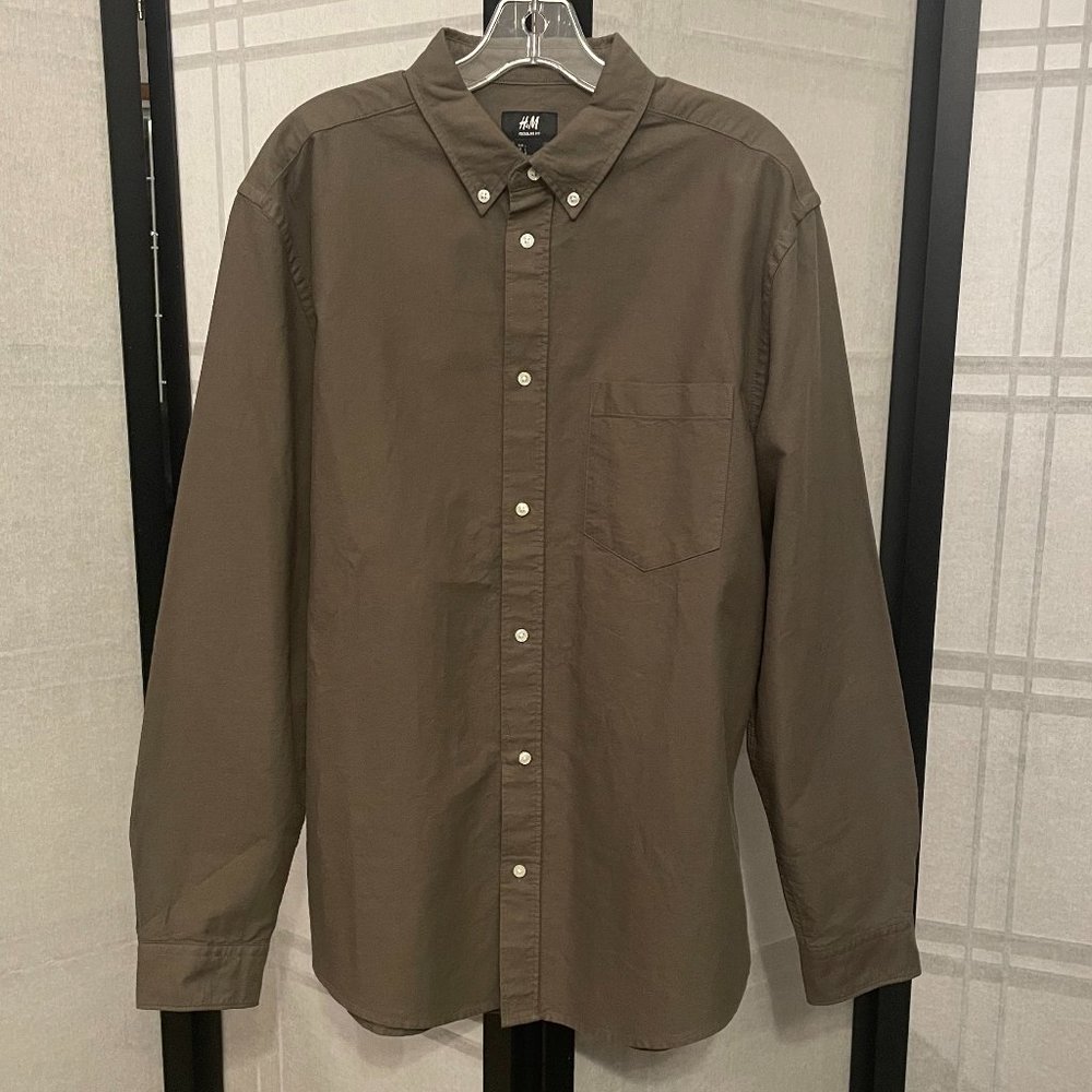 Men's H&M Regular Fit Cotton Button-Down Shirt